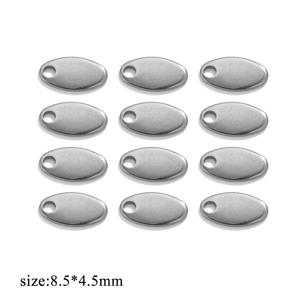 100pcs Stainless Steel Tail Chain Tag Real Gold Electroplated Small Pendant Accessories for Jewelry Making DIY Charms