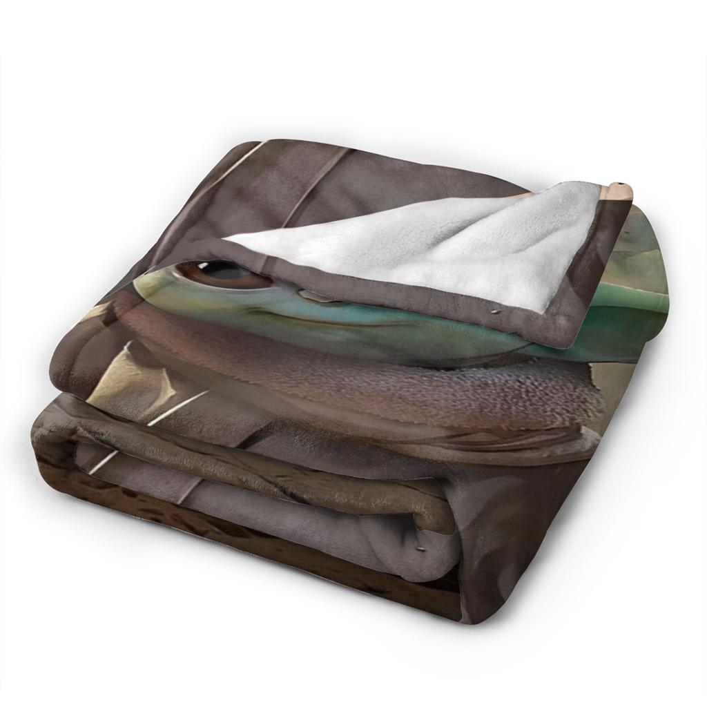 Cute Baby Yodas W-Warss Film Blankets Flannel S-Stars Soft Throw Blanket for Bedroom Sofa Bedspread