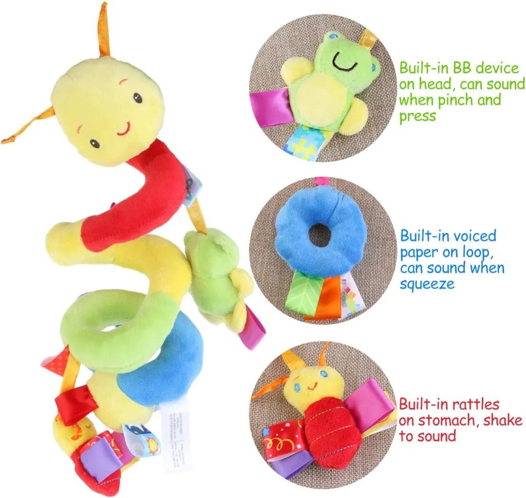 New Soft Infant Crib Bed Stroller Toy Spiral Baby Toy For Newborns Car Seat Educational Rattles Baby Towel Bebe Toys 0-12 Months
