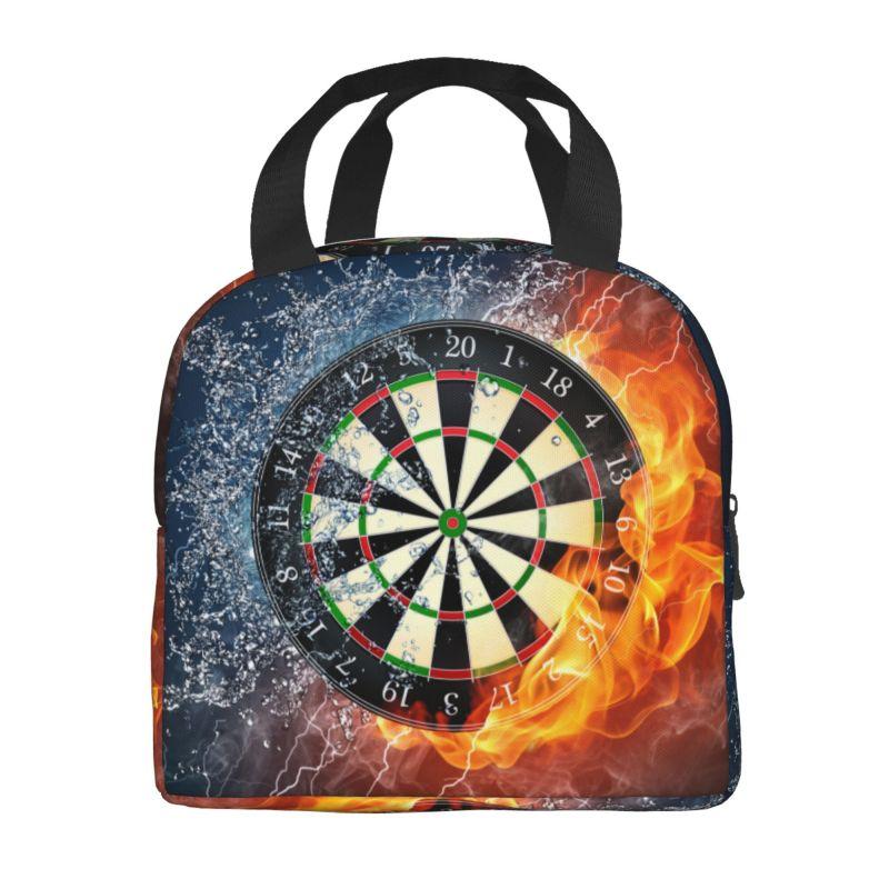 Dartscheibe Isolierte Lunchtaschen für Damen Pfeil Bogenschießen Ziel Dartscheibe Tragbarer Kühler Thermische Lebensmittel-Lunchbox Schule