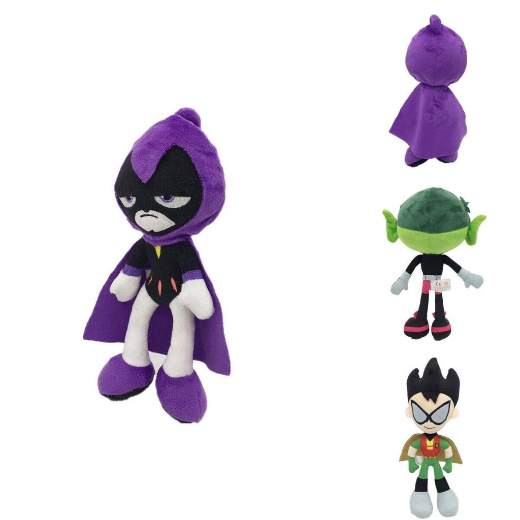 Adorable 10-inch Teen Titans Go Plush Toy Collection Featuring Robin Raven Cyborg
