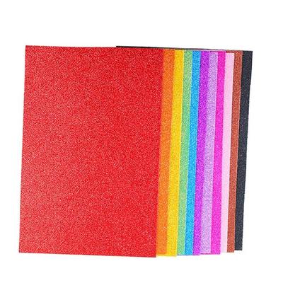 10 Stück Mehrfarbiger schimmernder Schwammkarton 2 mm Dicke Klebender Schaumstoffpapier für Scrapbooking Kartenherstellung Verpackung