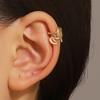 Silver Tone Frog Ear Cuff, No-Piercing Climber Frog Ear Wrap Clip for Women