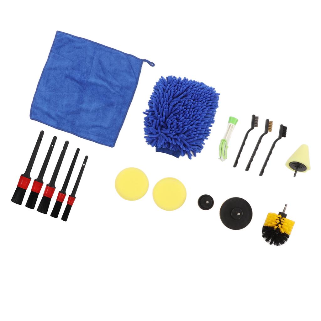 17pcs Auto Detailing Brush Kit Professional Car Detail Cleaning Brush for Wheel Exterior Interior