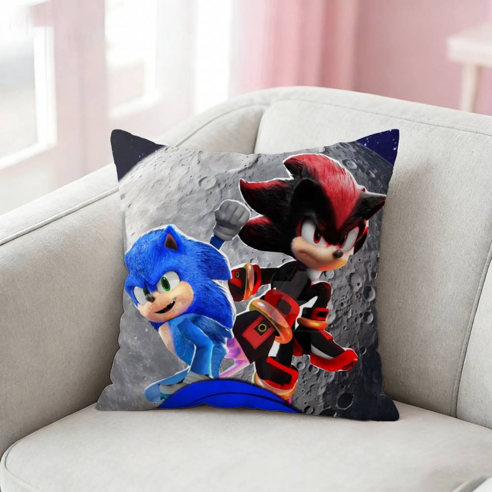 SSuper SSonics the HHedgehog Pillow Case for Sofa Living Room Home office Decor Protective Cover