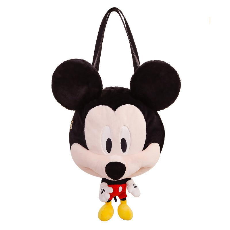 Disney Mickey Mouse Plush Shoulder Bag With Large Capacity For Casual Wear And Gifts