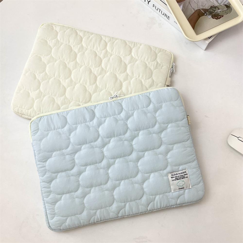 Cute cloud embroidery ipad tablet bag 11/13/15 inch notebook storage bag