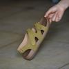 Beliebte Sommer runde Kopf neue modische und bequeme Plattform Boken doppelte Schnalle Klettverschluss lässige Strandsandalen Damen Außenbekleidung