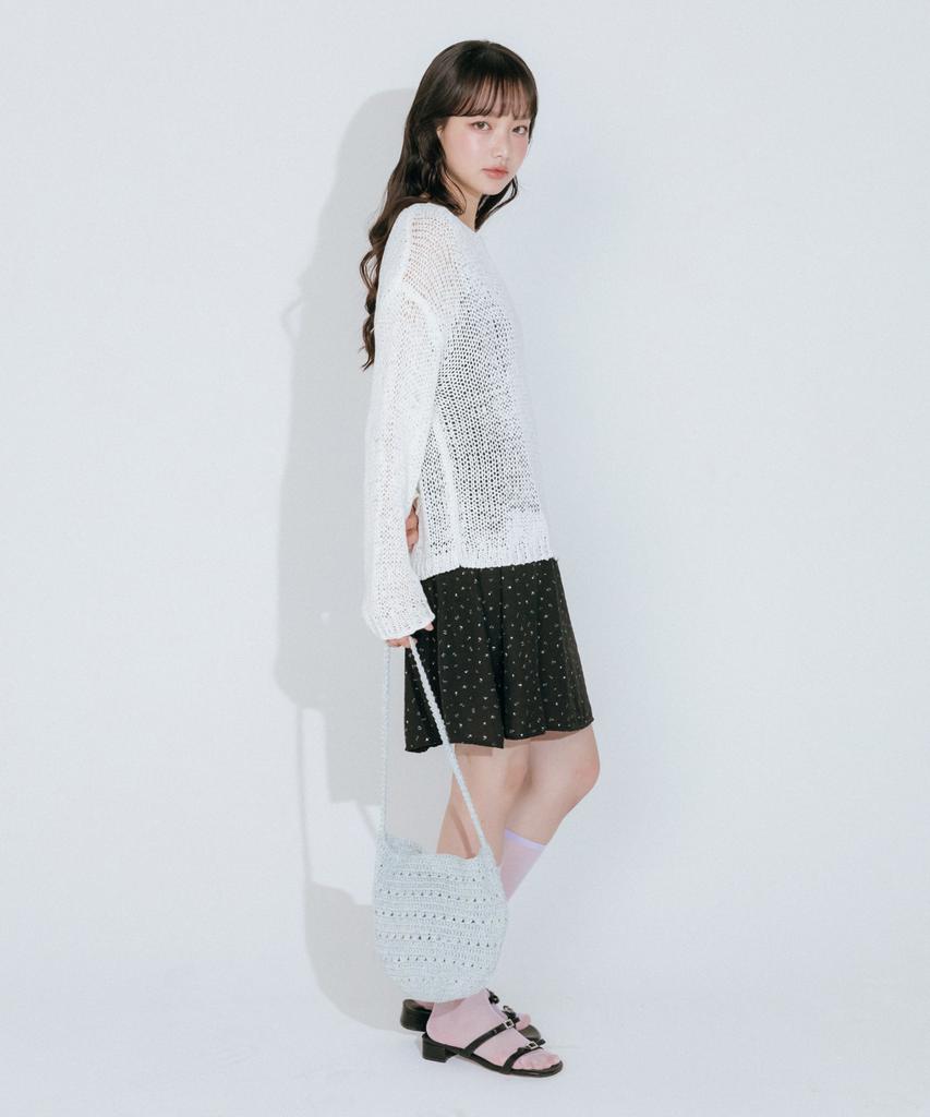 Mellotory Round Crochet Knit Bag (2 Colors)