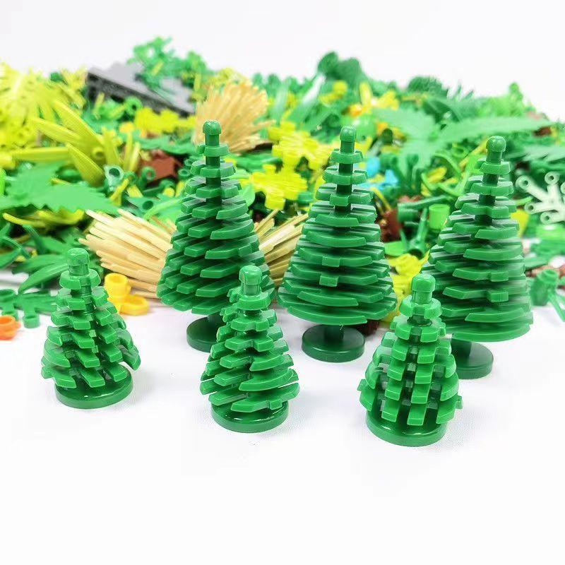 200 500g Tree Plants Accessories Parts Building Blocks Hills Compatible Grass Bush Jungle Military City Friends MOC Bricks Toys