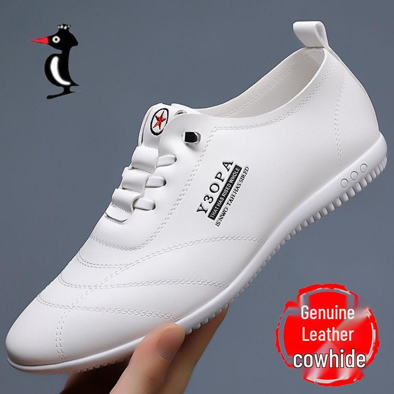 

2025 Men s Genuine Leather Ouren Woodpecker Shoes - Sporty, Casual, Breathable, Soft Sole for Driving 41