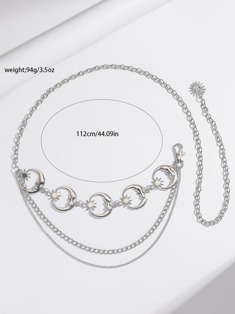 Women's Adjustable Sunflower Waist Chain - Metal Body Belt for Dresses