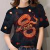 2025 Year Of The Snake T Shirt Women 3d Print Cute Snake Graphic T-shirts Fashion Casual Short Sleeve Unisex Lunar New Year Tees