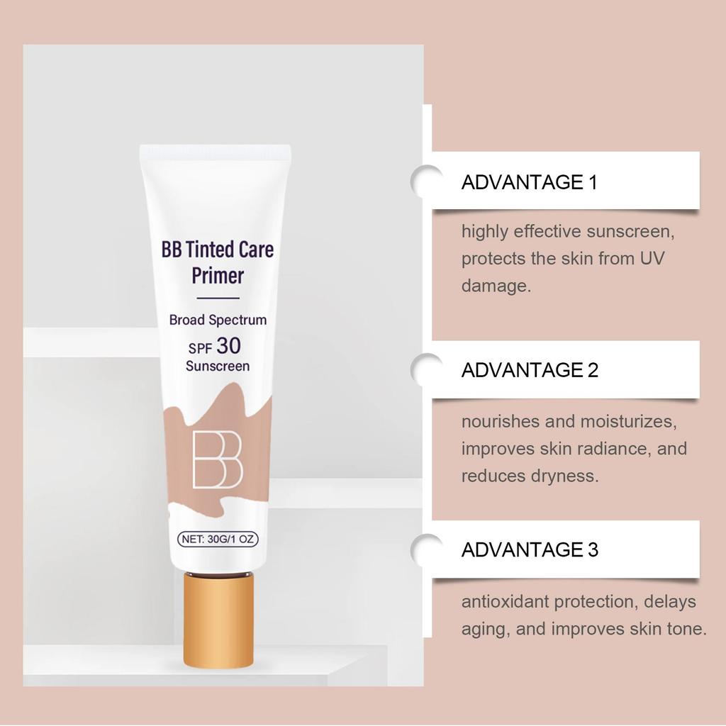 Crema BB Solare Protezione Scottature Solari Lenisce Rossori Equilibra Olio Lucentezza Copre Imperfezioni Viso Migliora la Barriera Cutanea Correttore Portatile