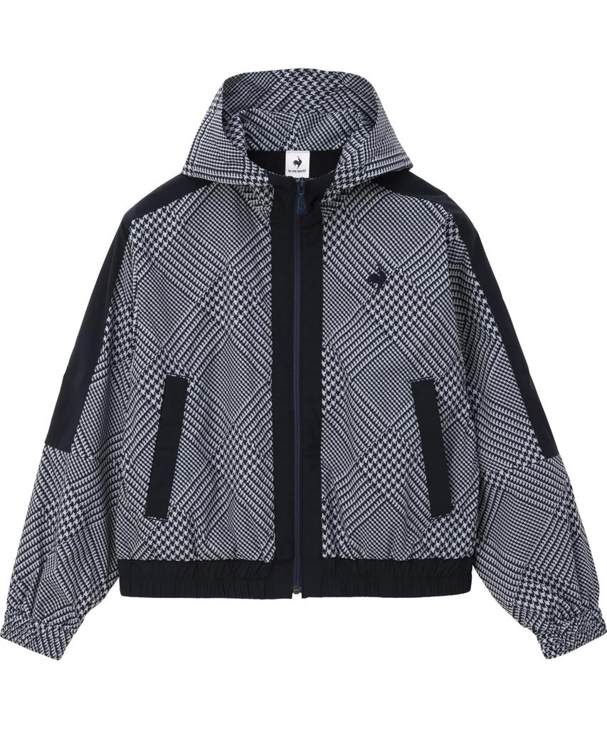 Le Coq Sportif Графический ветрозащитный плащ и длинная темно-синяя женская куртка размера S, водоотталкивающая, ветрозащитная, теплая, рукав, (LT4FWB) (LT4FWB31L)