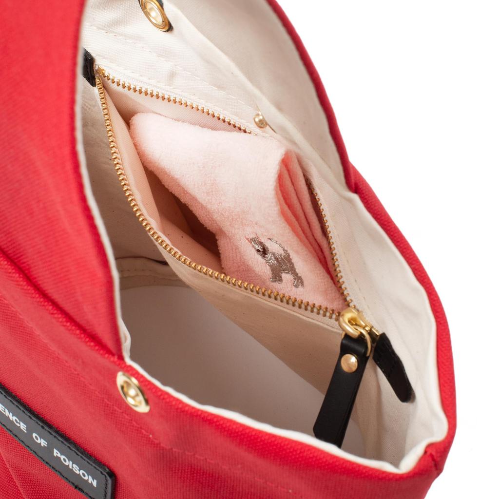 Essence of Poison Women's One-Handle Bucket Bag, Made In Japan with Canvas, KOKO NI IRUYO Series, QAD-3140 (Camel)