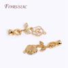 Inlaid Zircon Connector Bead Clasps Fastener DIY Jewelry Making,Classic 18K Gold Plated Pearl Clasps For Necklace Making