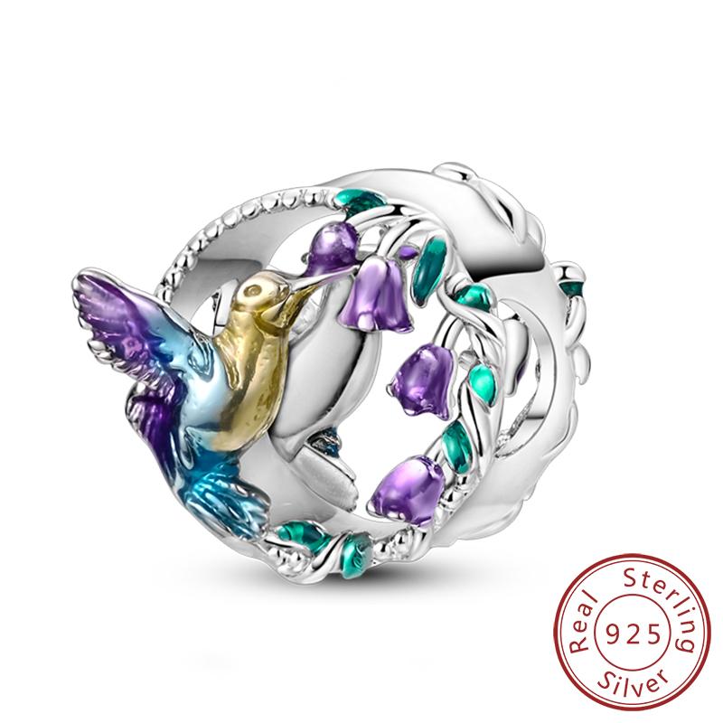 Original Charms Beads Pendan Copper Firefly Bee Butterfly Hummingbird Charm For Bracelets Charm Women Jewelry Gift