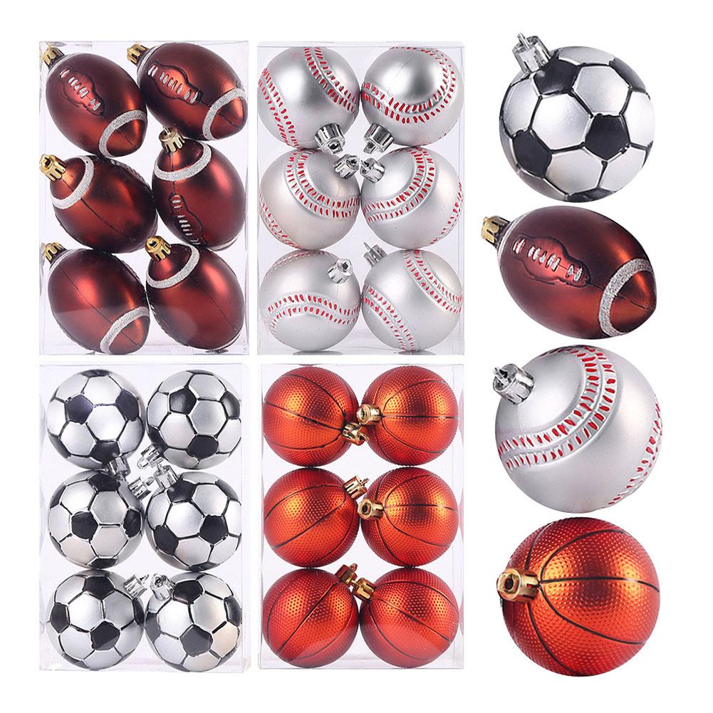 Xmas Decor Christmas Tree Balls Basketball Baubles Convenient Easy To Hang Lasting Use Lightweight New Practical Christmas