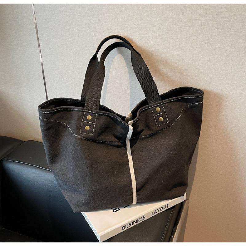 Simple literary tote bag women's spring leisure large-capacity shoulder bag commuter versatile underarm bag