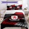 Middlesbrough F.c Printed Pattern Duvet Cover Set – Includes 1 Duvet Cover and 2 Matching Pillowcases Bedroom Decor Christmas Gifts