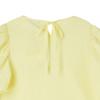 LAP Embossed Puff Sleeve Ribbon Tie Blouse Ar2Wb472
