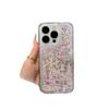 Fireworks and Castle Silver Quicksand Case for IPhone 16 Phone Case for IPhone15/13 New 11promax Hua
