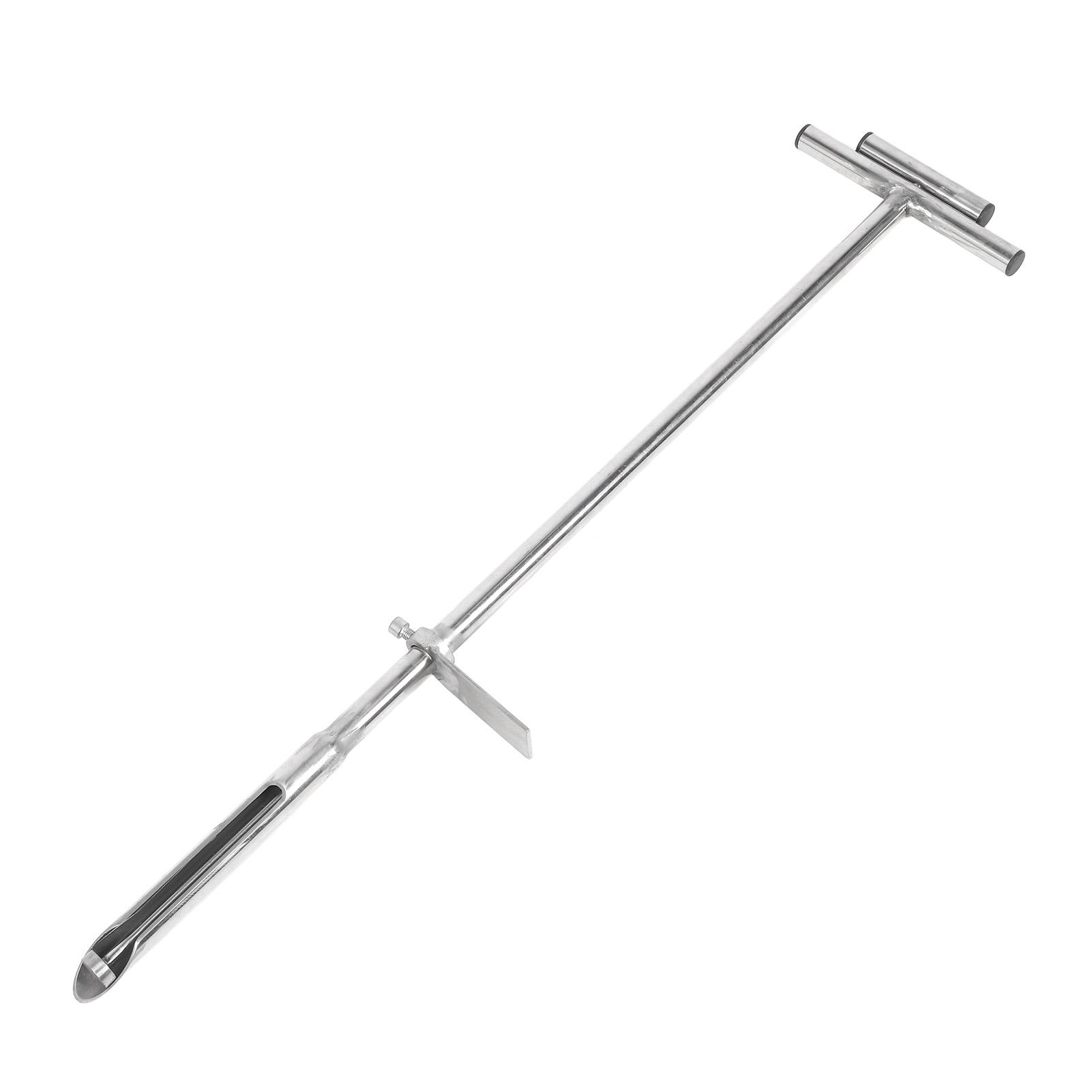 Soil Sampl  Probe with Ejector Foot Pedal T Handle Soil Sampl  Probe Rod Tool Set 40 Inches   Stainless Steel Soil Sampling Tool for Soil Samplin