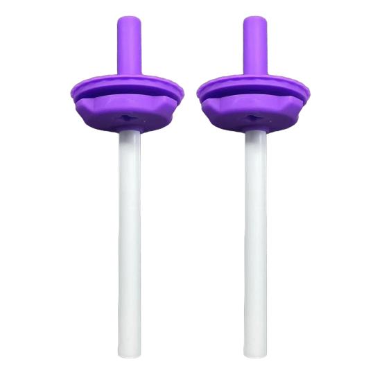 

2Pcs Flexible Straw for Owala Kids Water Bottle 12/15oz BPA-Free Silicone Lid Straw Accessories Floral Lace Edges Replacement Straws for Owala B фіолетовий