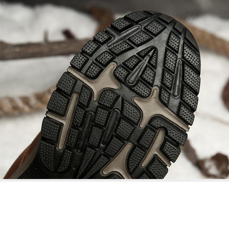 Men New Winter Fashion Sports Shoes Fleece Lined Warm Wear Resistant Anti Slip Casual Outdoor Sneakers for Men