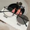 High-end gold wire square glasses men's photosensitive color-changing glasses myopia glasses women's elegant versatile anti-blue flat glasses