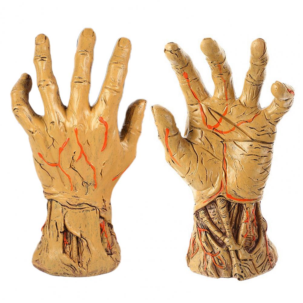 Zombie Hand Statue Keys Organizer Jewelry Holder Palm Resin Figurine Sculpture Halloween Home Office Desktop Ornament