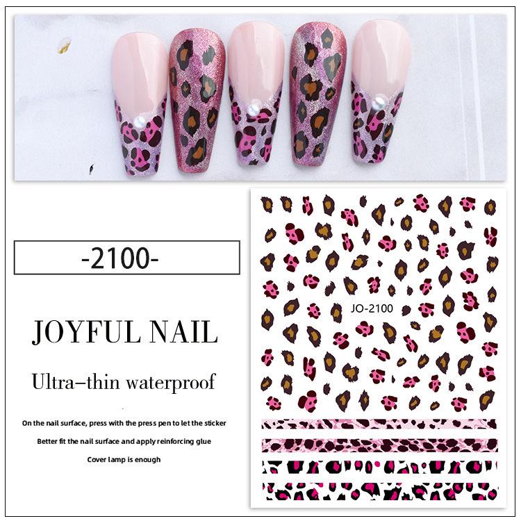 Leopard Print Nail Art Stickers: Autumn/Winter Ins Style Self-Adhesive Small Pattern Decals