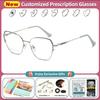 CLLOIO Fashion New Geometric Design Anti-blue Light Reading Glasses Women Can Be Myopia Customized Prescription Computer Eyeware