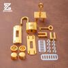 Platinum Leather Hardware Set: Lock, Buckle, Screw, Base, Stud, Clasp - Free Shipping