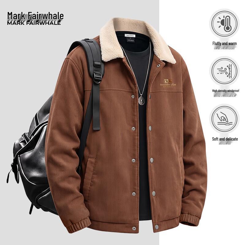 Mark Fairwhale Men's Heavyweight Corduroy Fleece-Lined Jacket
