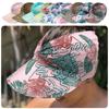 New Anti-UV Summer Visors Hat Flora Printing Breathable Empty Top Hat Empty Top Wide Large Brim Sun Hat Woman