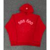 Heavy fleece foam print spider web hoodie sports casual sweater sweatpants set