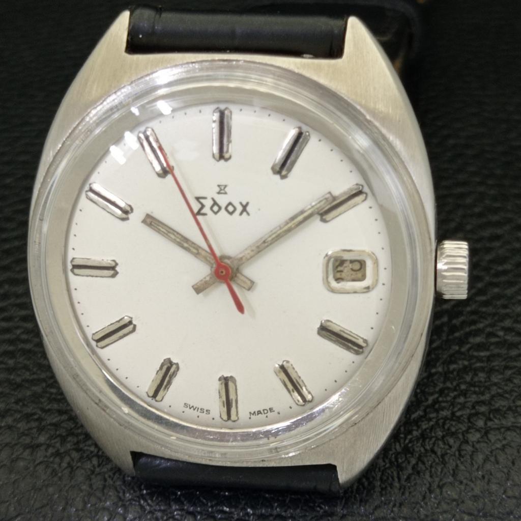 USED EDOX AUTOMATIC SWISS MENS DATE WHITE COLOR DIAL WATCH A432199-2
