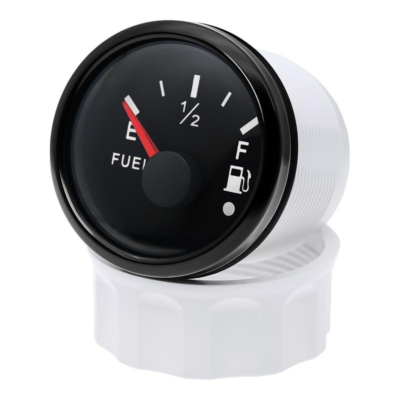 Waterproof IP67 52mm Fuel Level Gauge+Oil Level Sensor 100-500mm 0-190OHM Red LED Oil Tank Meter with Alarm Car RV Camper 12V24V