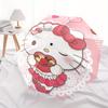 Hello Kitty,Valentine's Day Automatic Folding Umbrella-Simple 8-Rib Design, Bright Cartoon Pattern, Durable Iron Frame, Suitable For Travel,