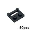 50Pcs MOC Building Block 1x2 Plate with Bar Handle Clips Bricks Compatible with 48336 60470