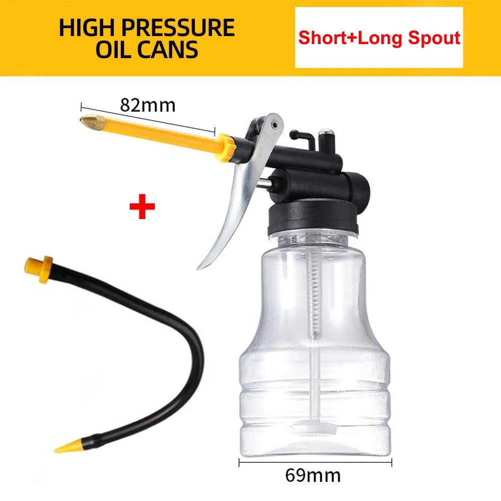 250ML Oil Can Pump Oiler Bottle Manual Oiler for Oiling Lubrication Oiler Oil Spray Bottle Nozzle Machine Oil Pot Grease Guns