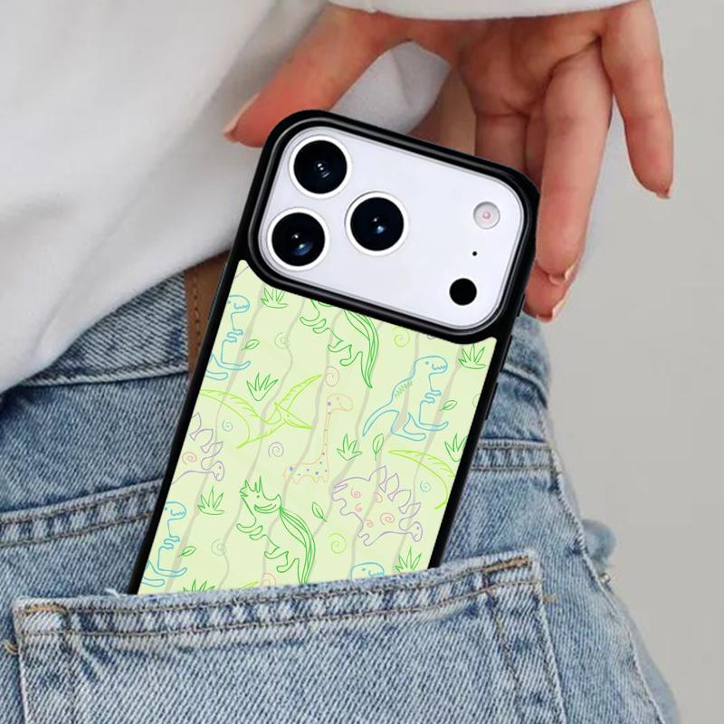 Dinosaur pattern Phone Case for iPhone 16e 15 14 13 12 17 Pro Max Plus Air 17pro Cover Coque