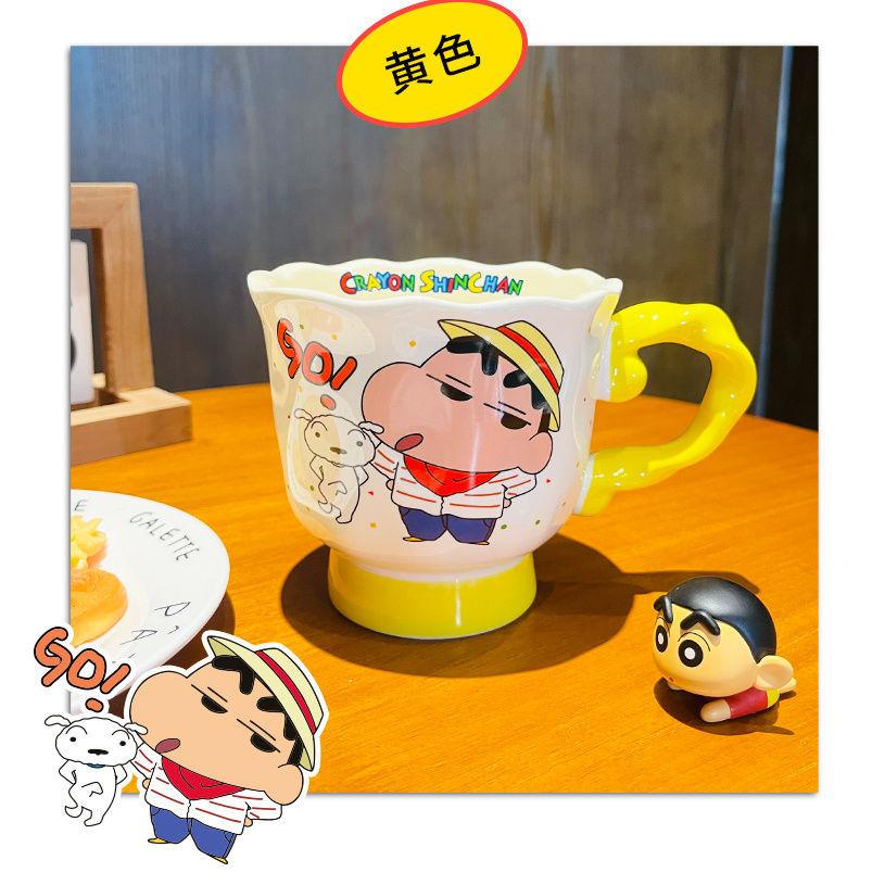 Crayon Xiaoxin Ceramic Mug Tall Coffee Cup Cute Water Cup High Value Office Breakfast Cup