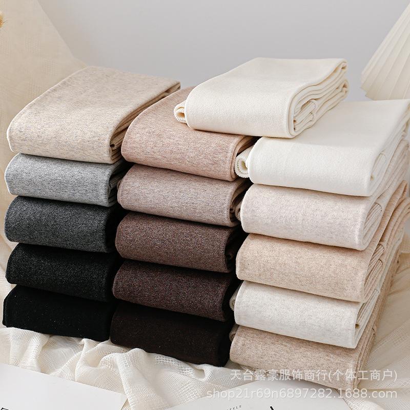Women's Black-Gray Thick Warm Leggings: Slimming Smoke Gray Pantyhose & Off-White Stockings for Spring, Autumn, Winter