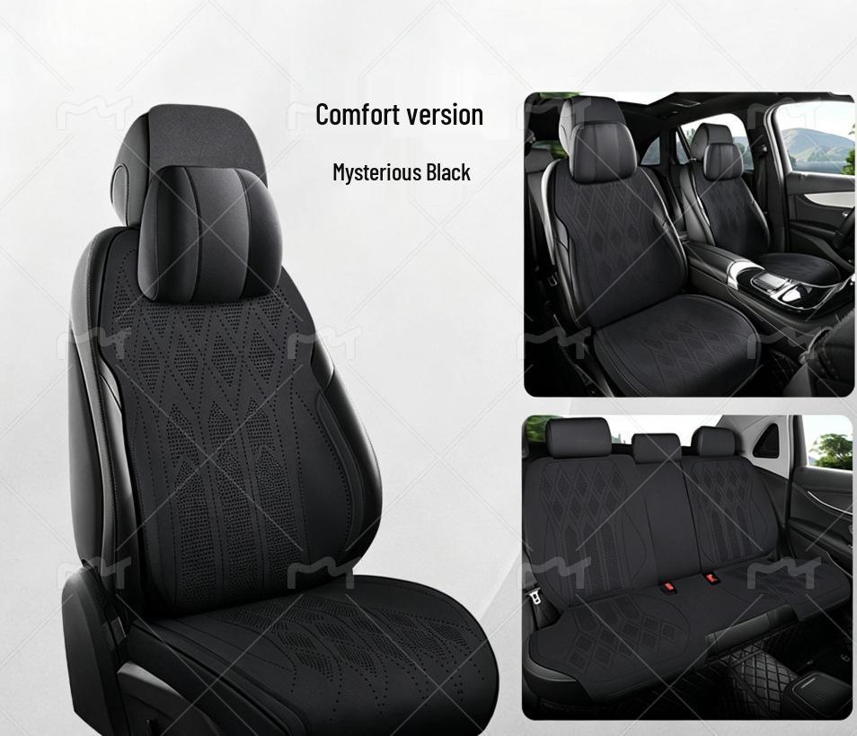 Geely Borui New Energy Four Seasons Ultra-thin Suede Saddle Car Seat Cushion Set
