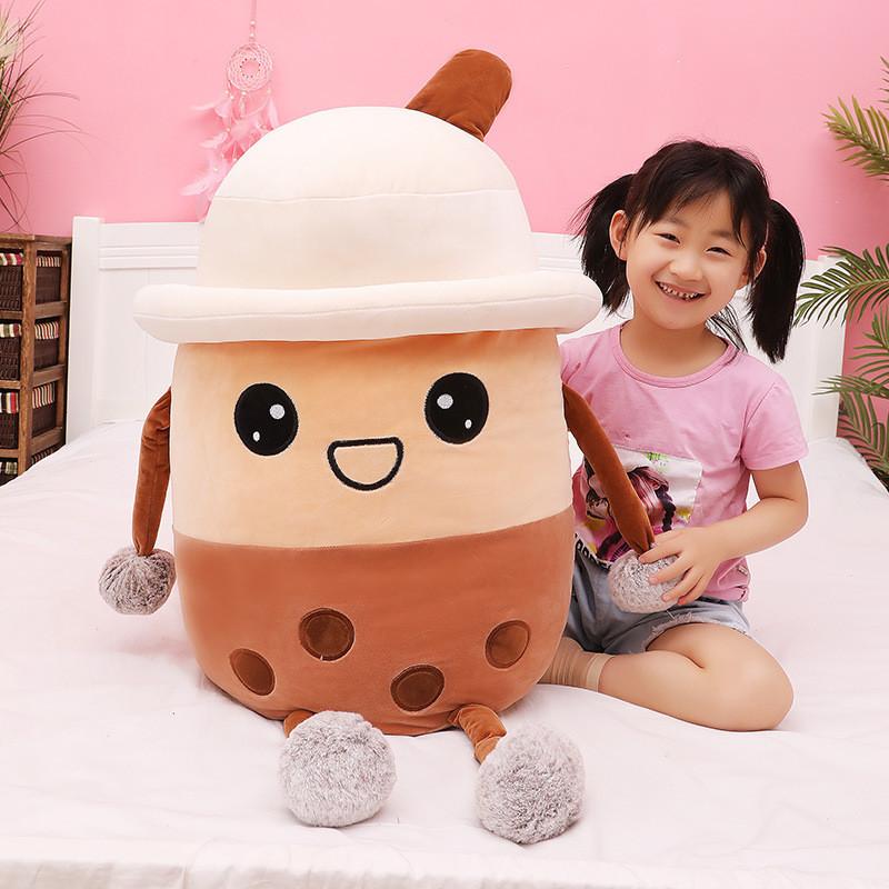 Tea Pearl Milk Plush Toy Cartoon Stuffed Doll Bedroom Decoration Kids Gifts
