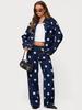 Women's Dark Polka Dot Casual Jeans