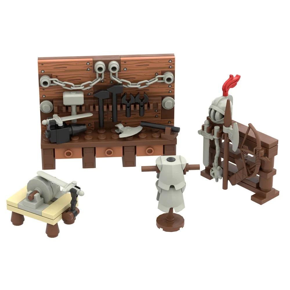 Medieval Castle Siege Weapons Building Blocks Siege Engine Cannon Car  Catapult Crossbow MOC Assembly Bricks Toys